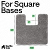 image:imageGORILLA GRIP Chenille Bath Rug Mat for Oval Toilet Base 24x19 GrayGrey