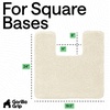image:imageGORILLA GRIP Chenille Bath Rug Mat for Oval Toilet Base 24x19 GrayIvory