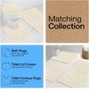 image:imageGORILLA GRIP Chenille Bath Rug Mat for Oval Toilet Base 24x19 GrayIvory