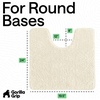 image:imageGORILLA GRIP Chenille Bath Rug Mat for Oval Toilet Base 24x19 GrayIvory