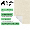 image:imageGORILLA GRIP Chenille Bath Rug Mat for Oval Toilet Base 24x19 GrayIvory