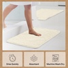 image:imageGORILLA GRIP Chenille Bath Rug Mat for Oval Toilet Base 24x19 GrayIvory