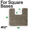 image:imageGORILLA GRIP Chenille Bath Rug Mat for Oval Toilet Base 24x19 GrayLatte