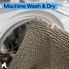 image:imageGORILLA GRIP Chenille Bath Rug Mat for Oval Toilet Base 24x19 GrayLatte