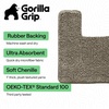 image:imageGORILLA GRIP Chenille Bath Rug Mat for Oval Toilet Base 24x19 GrayLatte