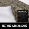 image:imageGORILLA GRIP Chenille Bath Rug Mat for Oval Toilet Base 24x19 GrayLatte