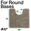 image:imageGORILLA GRIP Chenille Bath Rug Mat for Oval Toilet Base 24x19 GrayLatte