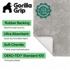 image:imageGORILLA GRIP Chenille Bath Rug Mat for Oval Toilet Base 24x19 GrayLight Gray