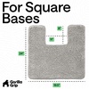 image:imageGORILLA GRIP Chenille Bath Rug Mat for Oval Toilet Base 24x19 GrayLight Gray