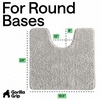 image:imageGORILLA GRIP Chenille Bath Rug Mat for Oval Toilet Base 24x19 GrayLight Gray