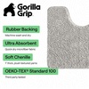 image:imageGORILLA GRIP Chenille Bath Rug Mat for Oval Toilet Base 24x19 GrayLight Gray