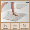 image:imageGORILLA GRIP Chenille Bath Rug Mat for Oval Toilet Base 24x19 GrayLight Gray