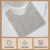 image:imageGORILLA GRIP Chenille Bath Rug Mat for Oval Toilet Base 24x19 GrayLight Gray