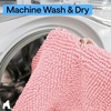 image:imageGORILLA GRIP Chenille Bath Rug Mat for Oval Toilet Base 24x19 GrayLight Pink