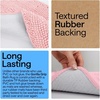 image:imageGORILLA GRIP Chenille Bath Rug Mat for Oval Toilet Base 24x19 GrayLight Pink
