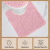 image:imageGORILLA GRIP Chenille Bath Rug Mat for Oval Toilet Base 24x19 GrayLight Pink