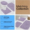 image:imageGORILLA GRIP Chenille Bath Rug Mat for Oval Toilet Base 24x19 GrayLight Purple