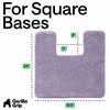 image:imageGORILLA GRIP Chenille Bath Rug Mat for Oval Toilet Base 24x19 GrayLight Purple