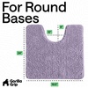 image:imageGORILLA GRIP Chenille Bath Rug Mat for Oval Toilet Base 24x19 GrayLight Purple