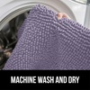 image:imageGORILLA GRIP Chenille Bath Rug Mat for Oval Toilet Base 24x19 GrayLight Purple