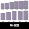image:imageGORILLA GRIP Chenille Bath Rug Mat for Oval Toilet Base 24x19 GrayLight Purple