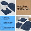 image:imageGORILLA GRIP Chenille Bath Rug Mat for Oval Toilet Base 24x19 GrayNavy