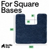 image:imageGORILLA GRIP Chenille Bath Rug Mat for Oval Toilet Base 24x19 GrayNavy