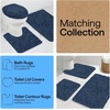 image:imageGORILLA GRIP Chenille Bath Rug Mat for Oval Toilet Base 24x19 GrayNavy