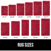 image:imageGORILLA GRIP Chenille Bath Rug Mat for Oval Toilet Base 24x19 GrayRed