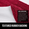 image:imageGORILLA GRIP Chenille Bath Rug Mat for Oval Toilet Base 24x19 GrayRed
