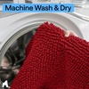 image:imageGORILLA GRIP Chenille Bath Rug Mat for Oval Toilet Base 24x19 GrayRed