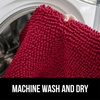 image:imageGORILLA GRIP Chenille Bath Rug Mat for Oval Toilet Base 24x19 GrayRed
