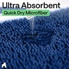 image:imageGORILLA GRIP Chenille Bath Rug Mat for Oval Toilet Base 24x19 GrayRoyal Blue