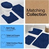 image:imageGORILLA GRIP Chenille Bath Rug Mat for Oval Toilet Base 24x19 GrayRoyal Blue