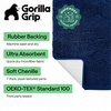 image:imageGORILLA GRIP Chenille Bath Rug Mat for Oval Toilet Base 24x19 GrayRoyal Blue