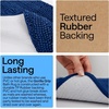 image:imageGORILLA GRIP Chenille Bath Rug Mat for Oval Toilet Base 24x19 GrayRoyal Blue