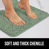 image:imageGORILLA GRIP Chenille Bath Rug Mat for Oval Toilet Base 24x19 GraySage