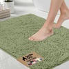 image:imageGORILLA GRIP Chenille Bath Rug Mat for Oval Toilet Base 24x19 GraySage