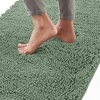 image:imageGORILLA GRIP Chenille Bath Rug Mat for Oval Toilet Base 24x19 GraySage