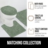 image:imageGORILLA GRIP Chenille Bath Rug Mat for Oval Toilet Base 24x19 GraySage