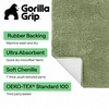 image:imageGORILLA GRIP Chenille Bath Rug Mat for Oval Toilet Base 24x19 GraySage