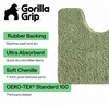 image:imageGORILLA GRIP Chenille Bath Rug Mat for Oval Toilet Base 24x19 GraySage
