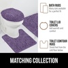 image:imageGORILLA GRIP Chenille Bath Rug Mat for Oval Toilet Base 24x19 GraySage