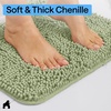 image:imageGORILLA GRIP Chenille Bath Rug Mat for Oval Toilet Base 24x19 GraySage