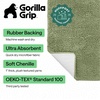 image:imageGORILLA GRIP Chenille Bath Rug Mat for Oval Toilet Base 24x19 GraySage