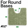 image:imageGORILLA GRIP Chenille Bath Rug Mat for Oval Toilet Base 24x19 GraySage