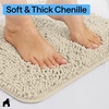 image:imageGORILLA GRIP Chenille Bath Rug Mat for Oval Toilet Base 24x19 GraySand