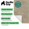 image:imageGORILLA GRIP Chenille Bath Rug Mat for Oval Toilet Base 24x19 GraySand