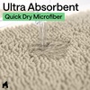 image:imageGORILLA GRIP Chenille Bath Rug Mat for Oval Toilet Base 24x19 GraySand