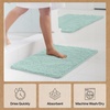 image:imageGORILLA GRIP Chenille Bath Rug Mat for Oval Toilet Base 24x19 GraySeablue